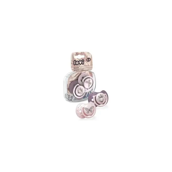 Smoczek silikonowy dynamiczny LOVI 3-6m Botanic 22/870 GIRL 2 sztuki