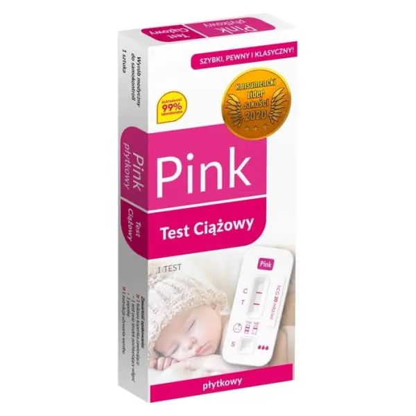 Test ciążowy PINK Test płytkowy 1 sztuka