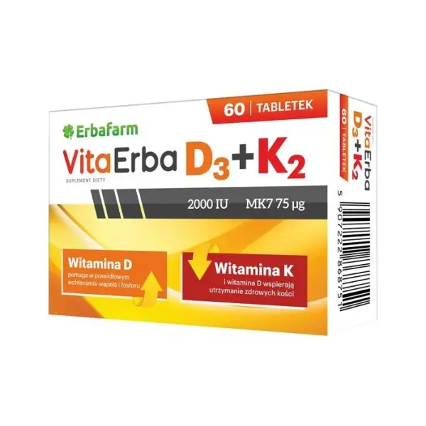 VITAERBA D3 + K2, 60 tabletek
