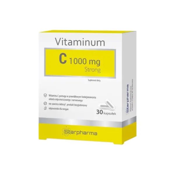 VITAMINUM C 1000 mg Strong, 30 kapsułek