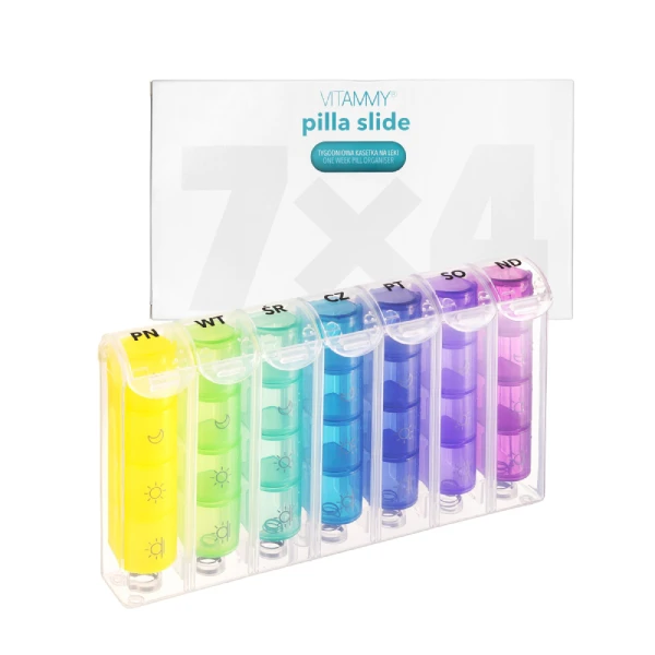 Vitammy Pilla Slide Kasetka na leki tygodniowa 7 x 4