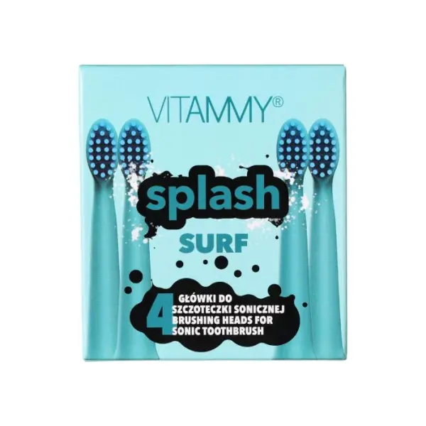 VITAMMY Splash Surf końcówki do szczoteczki sonicznej, 4 sztuki
