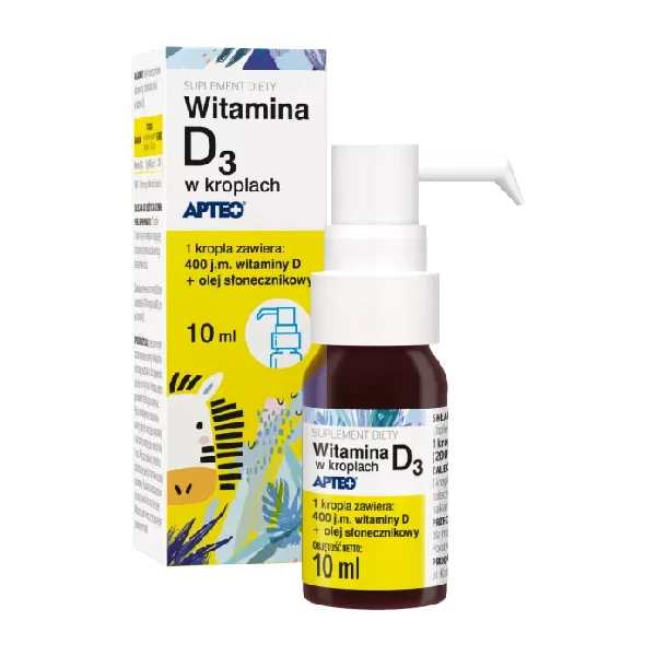 Witamina D3 Dziecko Apteo w kroplach, 10ml