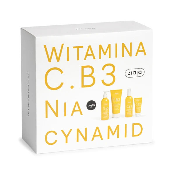 Ziaja Witamina C.B3 Niacynamid Zestaw Krem + Balsam + Tonik + Żel